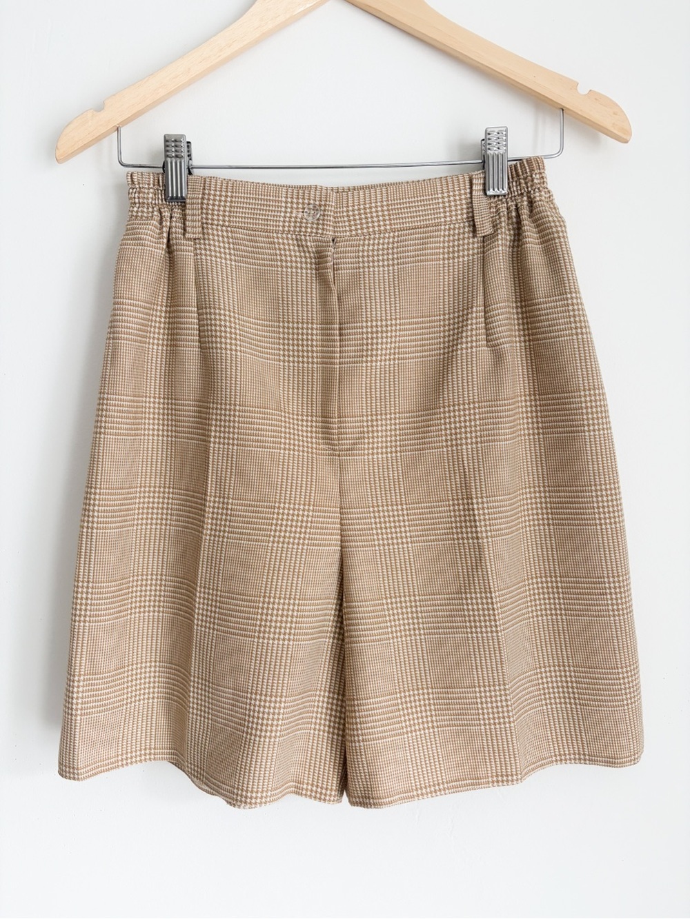 Vintage AGMIR Handcrafted Plaid High-Rise Shorts - Size M